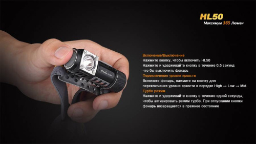 150 Fenix HL50 Cree XM-L2 (Т6) фото 6 150 Fenix HL50 Cree XM-L2 (Т6) фото 6