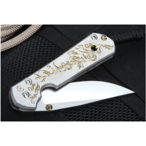 Складной нож Chris Reeve Large Sebenza 21 Unique Graphics Gold Leaf фото 3